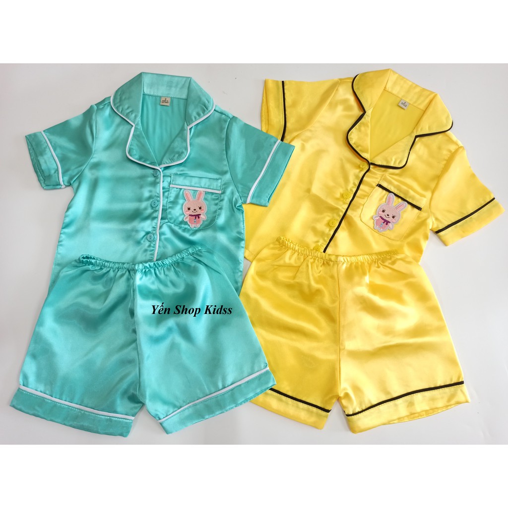 Xả !!! Bộ Pijama Phi Lụa Cho Bé_Super Sale (9-16kg) (1138 )