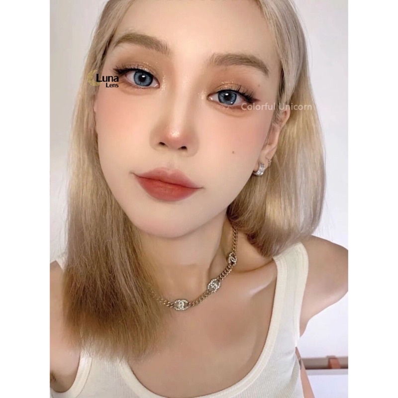 KÍNH ÁP TRÒNG MÀU XANH XÁM DOLLY EYE BLUE SIÊU ÊM SIÊU MỀM NỘI ĐỊA TRUNG QUỐC - CÓ ĐỘ CẬN