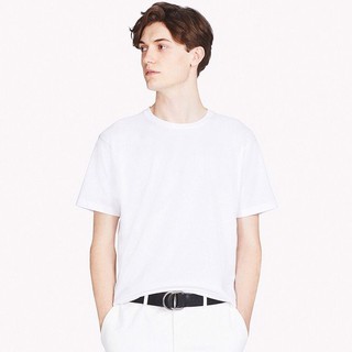 Áo thun nam Uniqlo cổ tròn size L (Trắng)