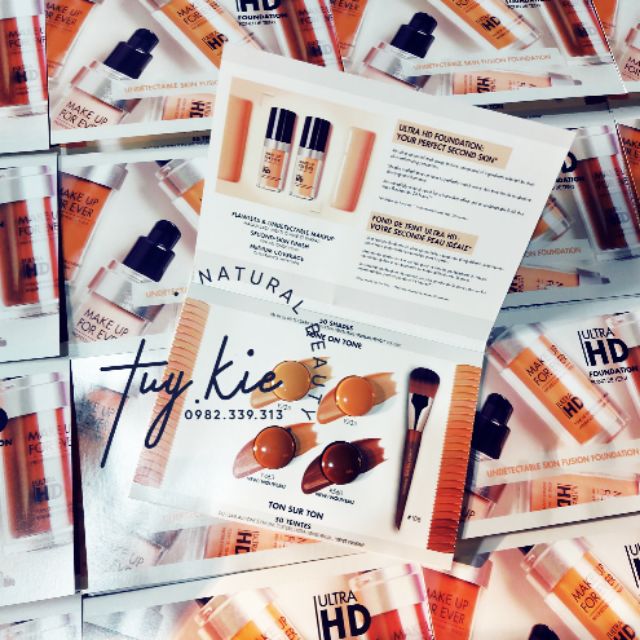 Sét 4 ô sample Kem nền Make Up For Ever Ultra HD Foundation