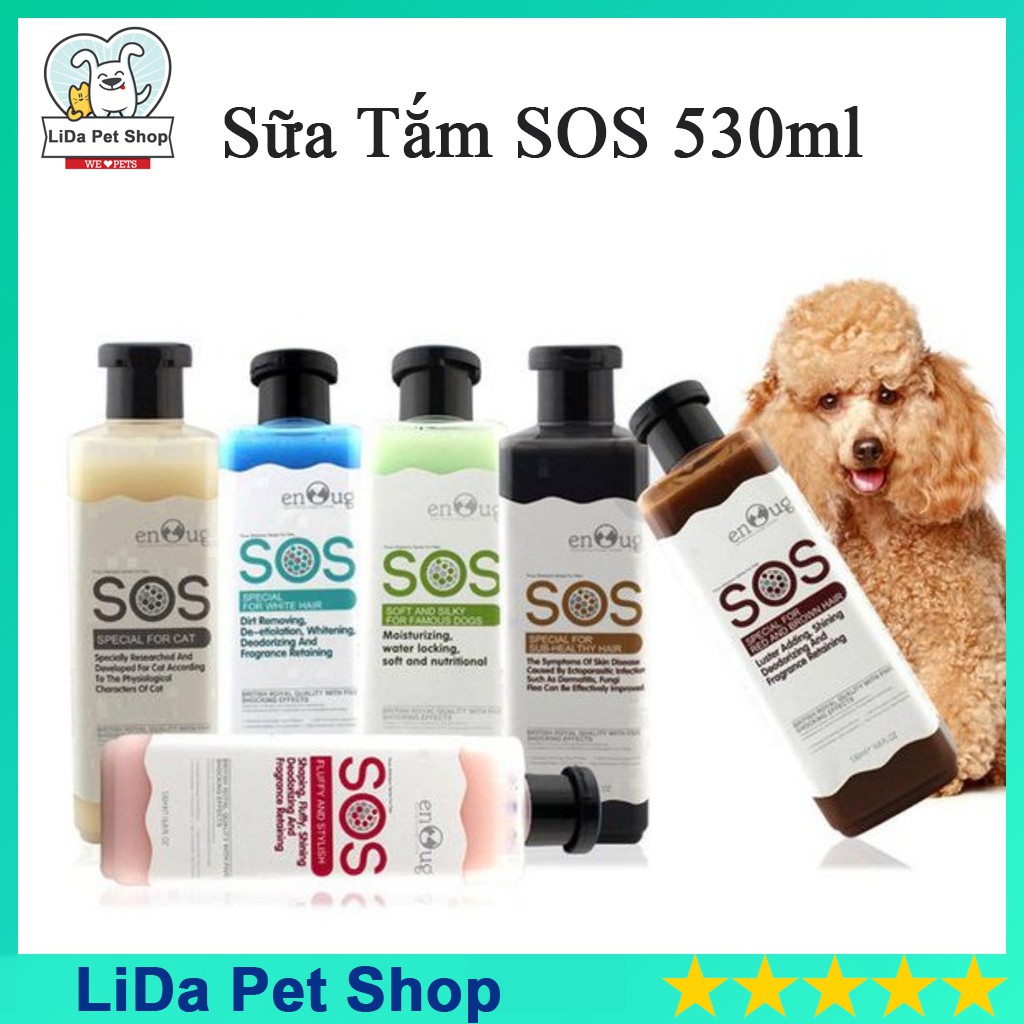 [CHÍNH HÃNG] Sữa tắm chó mèo SOS 530ml - Lida Pet Shop