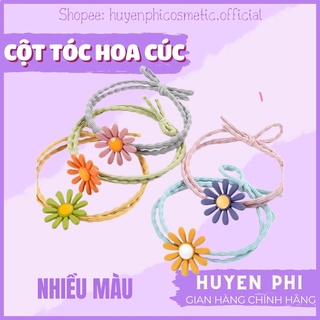 Dây cột tóc hoa cúc nhiều màu cute, dây thun buộc tóc nữ Hàn Quốc dễ thương nhiều màu, đồ buộc tóc