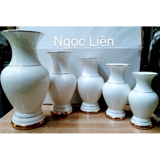 Bình hoa sứ trắng ngọccao cấp