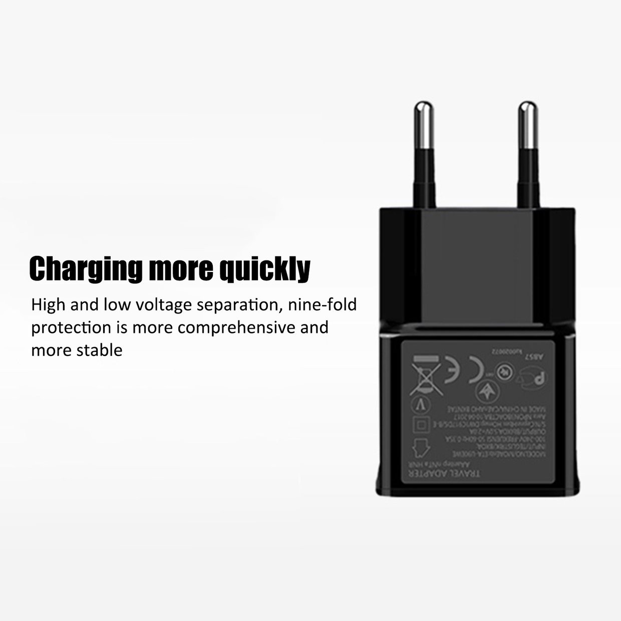 Củ Sạc Nhanh 5v1a Eu Us 2 Cổng Usb Cho Iphone / Android