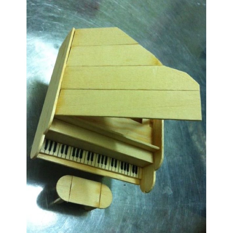 Đàn Piano mini bằng que gỗ handmade