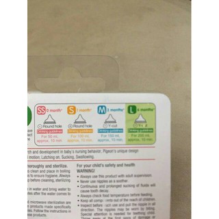 Núm ty Pigeon 1 vỉ gồm 2 núm bình cổ rộng