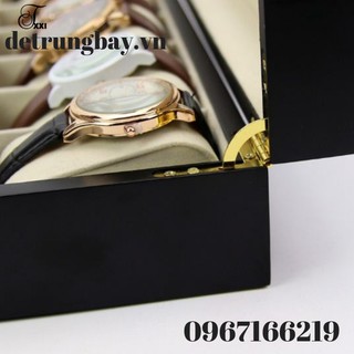 Hộp Đựng Đồng Hồ 6 Chiếc Bằng Gỗ Sơn Đen