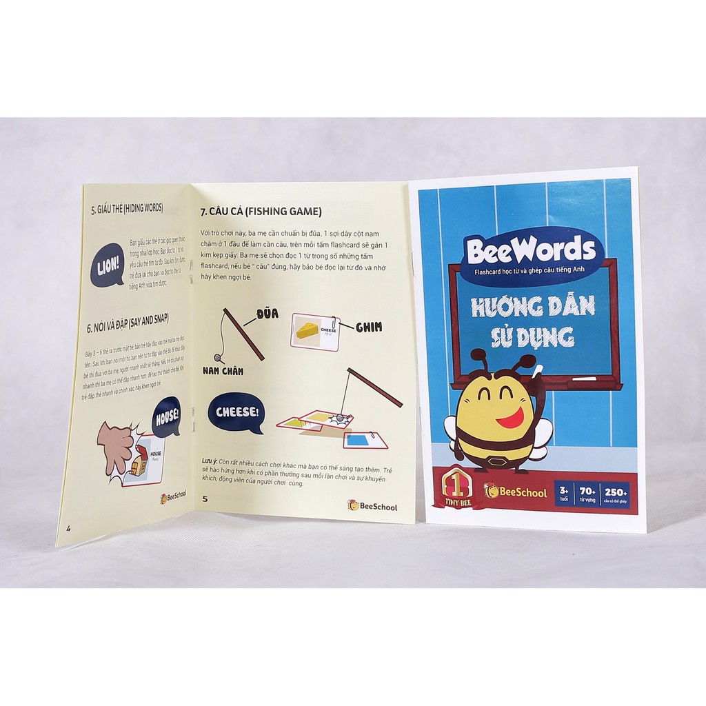 Đồ chơi giáo dục: Flashcards học tiếng Anh Beewords (3-10 tuổi) - KKstore