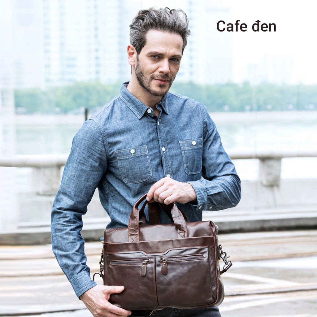 Cặp Da Bò Cao Cấp, Thiết kế Sang Trọng, Phong cách Doanh Nhân Lịch Lãm T105 - Kèm quà tặng hấp dẫn