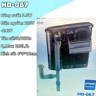 Máy lọc thác nước bể cá cảnh 3w,3.5w, 4.2w, 4.8w