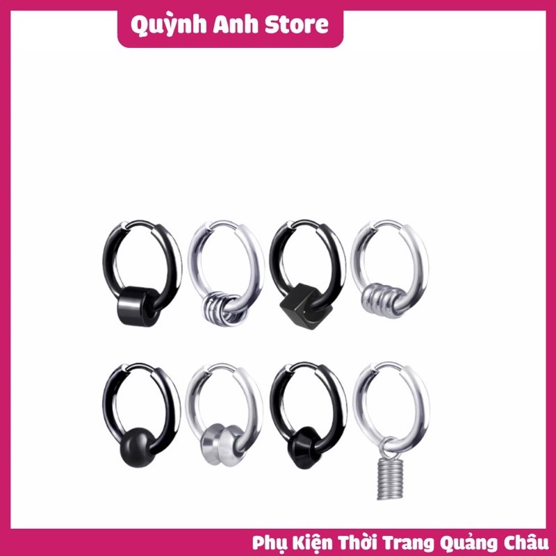 Bông tai Nam nữ, khuyên xỏ lỗ ❤FREESHIP❤Xỏ Lỗ Tai Basic Nhiều Kiểu ( 1 chiếc)