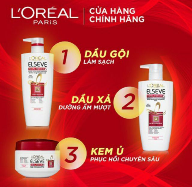 Dầu gội Phục Hồi Tóc L'oreal Paris Elseve Total Repair 5 Repairing Shampoo 130ml