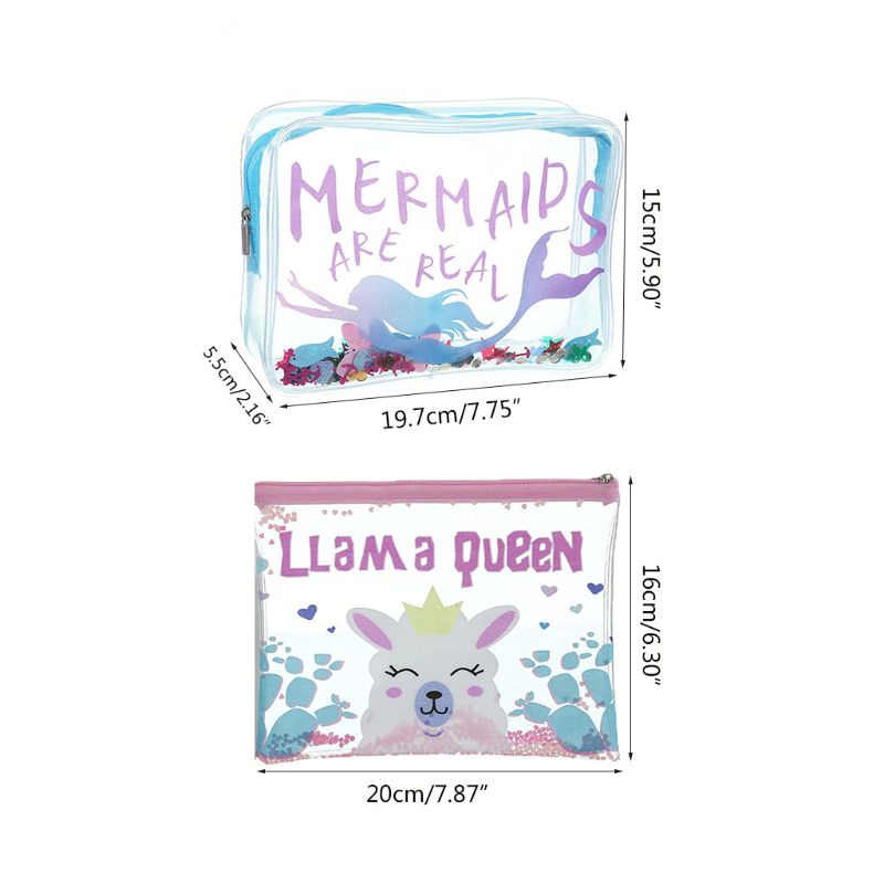 Túi Đựng Mỹ Phẩm Du Lịch Bằng PVC Trong Suốt Họa Tiết Hoạt Hình WMMB