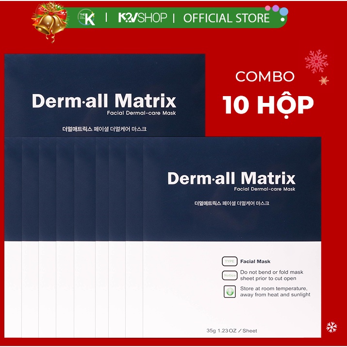 Mặt nạ dưỡng trắng da cao cấp DERMALL MATRIX (Combo 10 hộp x 4 miếng 35g)