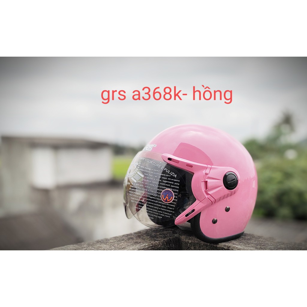 MŨ 3/4 ĐẦU GRS A368ẦU MÀU HỒK CAO CẤP CHÍNH HÃNG