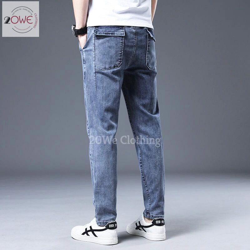 Quần Jean, Baggy, jeans, bò nam, túi hộp 2 mầu đen xanh, ống xuông,rộng mã TH-01 style hàn quốc | BigBuy360 - bigbuy360.vn