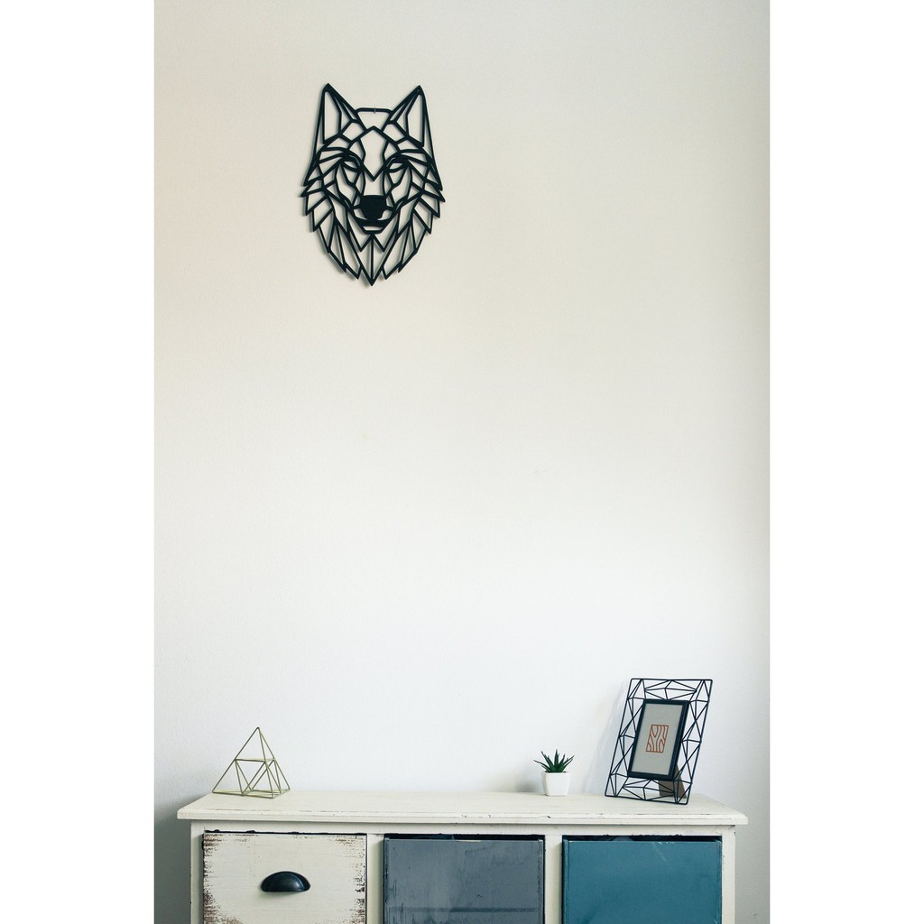 Tranh gỗ 3D VDECOR hình sói phong các Âu Mỹ dán tường trang trí phòng khách, phòng làm việc, làm quà tặng