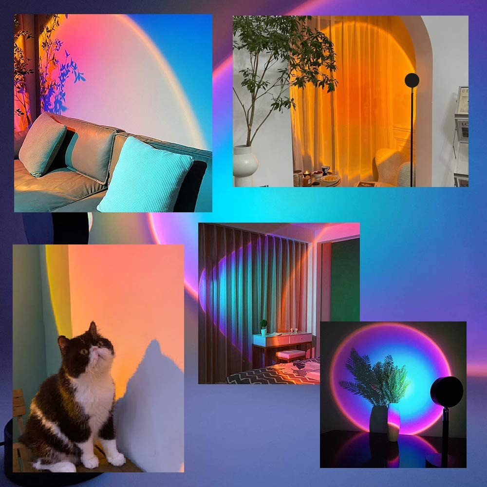 Đèn hoàng hôn 𝟏𝟔 𝐦𝐚̀𝐮 𝐜𝐨́ đ𝐢𝐞̂̀𝐮 𝐤𝐡𝐢𝐞̂̉𝐧, Đèn led tiktok điều khiển chuyển đổi 16 màu sắc