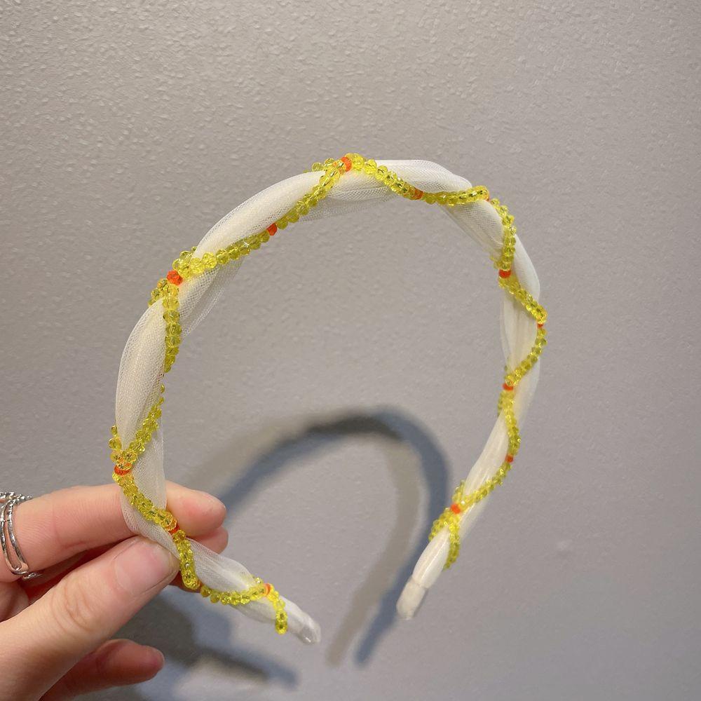 TWINKLE Băng Đô Ren Đính Hạt Nhiều Màu Sắc Phong Cách Hàn Quốc Thời Trang