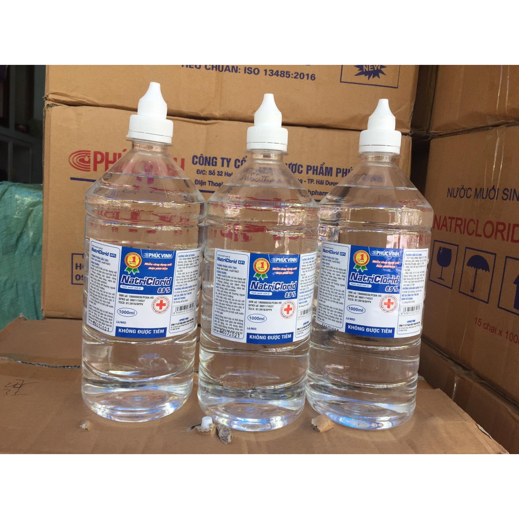 Nước muối sinh lý Phúc Vinh 0.9% 1000ml