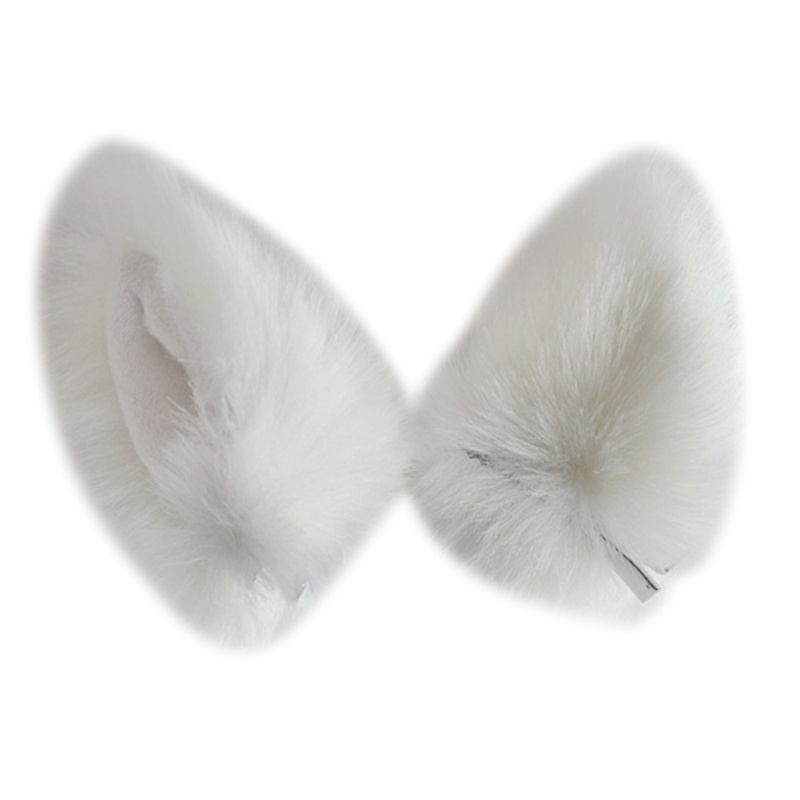 Kẹp Tóc Tai Mèo Phối Lông Nhân Tạo Phong Cách Lolita