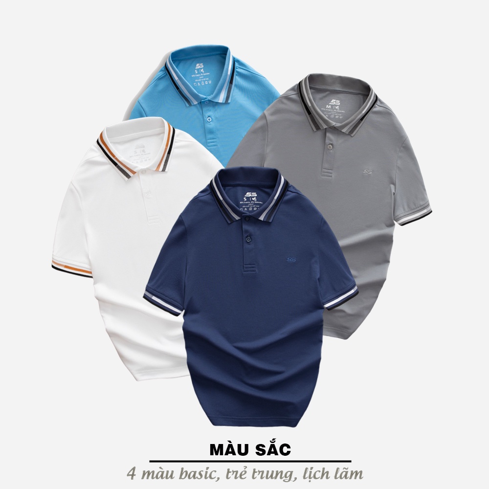 Áo Polo Nam 5S  Tay Ngắn, Chất Liệu Cupro Cao Cấp, Mềm Mịn, Thấm Hút, Giữ Phom Tôn Dáng