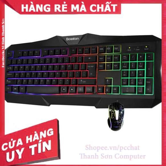 Bộ chuột và bàn phím LED Bosston 837 - Linh Kiện Phụ Kiện PC Laptop Thanh Sơn