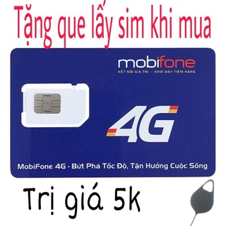Sim 4g mobifone Dthn  (tặng kèm que lấy sim)