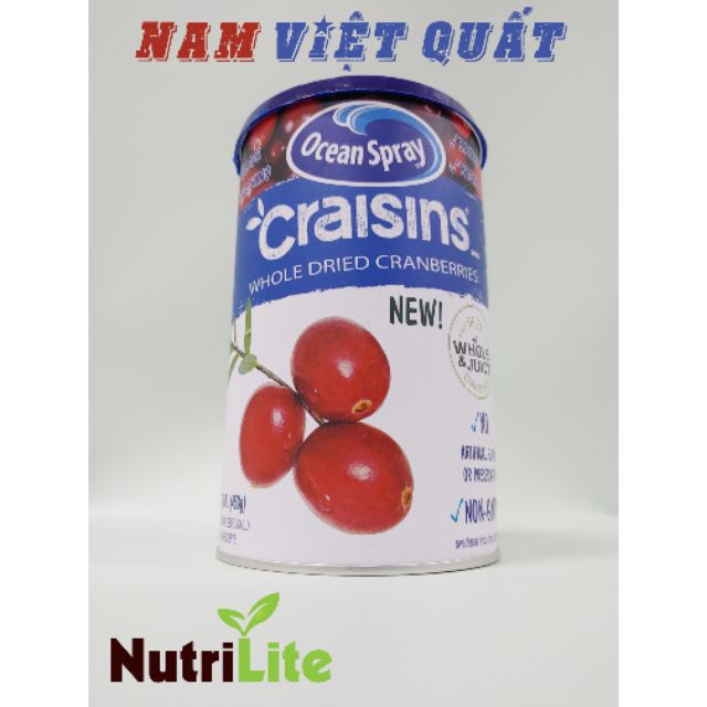 Nam Việt Quất Sấy Khô Ocean Spray Hộp 453G USA 💝FREE SHIP💝 Nam Việt Quất Khô CRAISINS Dries Cranberries Original HCM