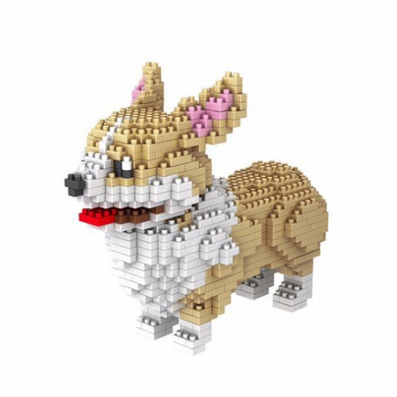 HOT-Mô hình lego mô phòng chú chó CORGI ngộ nghĩnh đáng yêu