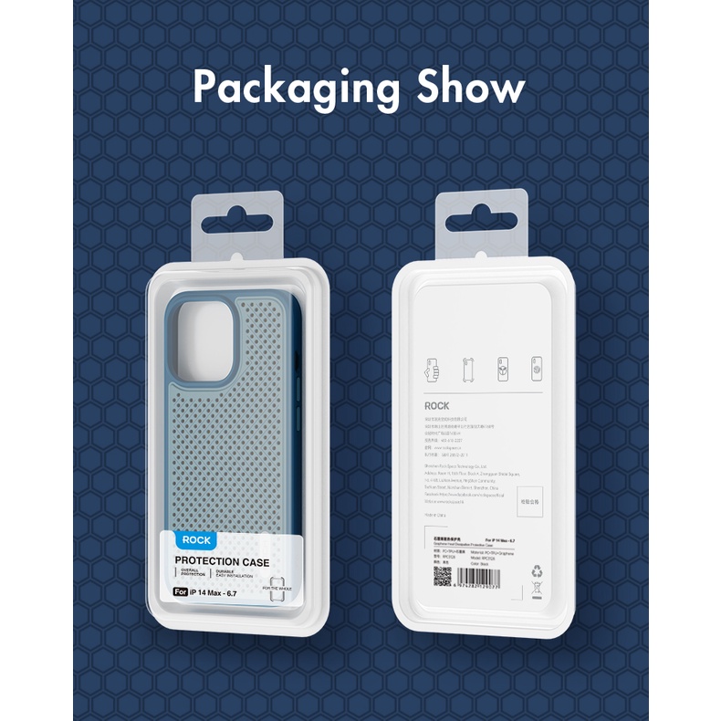 Ốp Điện Thoại Rock Graphene Tản Nhiệt Thấp Cho iPhone 14 Pro Max 14 14 Plus