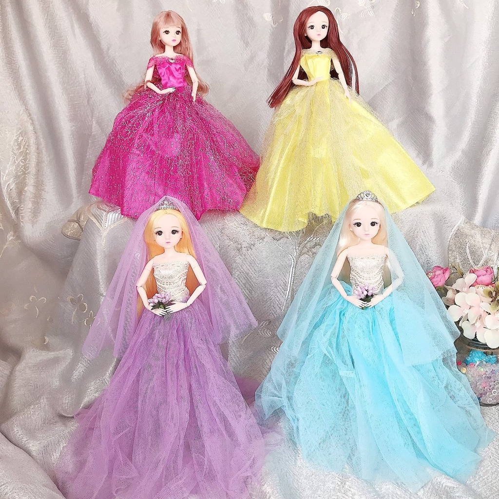 Váy cưới ren lưới cho búp bê cô dâu 30cm  ms9-11