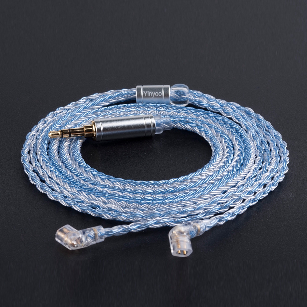 Cáp nâng cấp tai nghe mạ bạc 16 lõi với MMCX/2 chấu /QDC cho ZSN PRO AS16 AS12 CCA