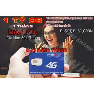 Sim 4G MobiPhone Max Data BL5G Chỉ Với 50K/Tháng