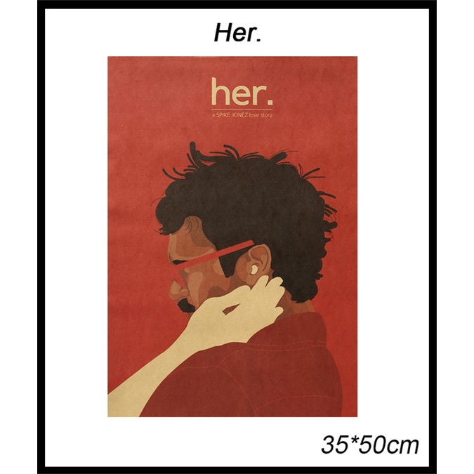 Tranh treo tường họa tiết Her kích thước 35x50cm độc đáo
