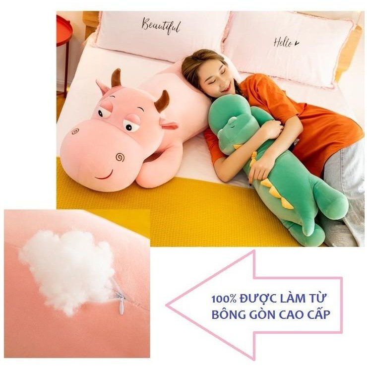 Gấu Bông Con Trâu Hồng To tphcm, Con Chó Nâu, Thú Nhồi Bông Con Khủng Long Xanh Cute Khổng Lồ Dễ Thương Qùa Tặng Cho Bé