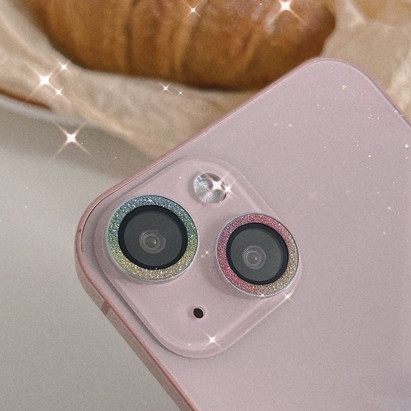 Bộ 3 mắt dán bảo vệ camera nhũ kim cương iPhone 13 Mini, 13, 13 Pro, 13 Pro Max siêu lấp lánh cực đẹp