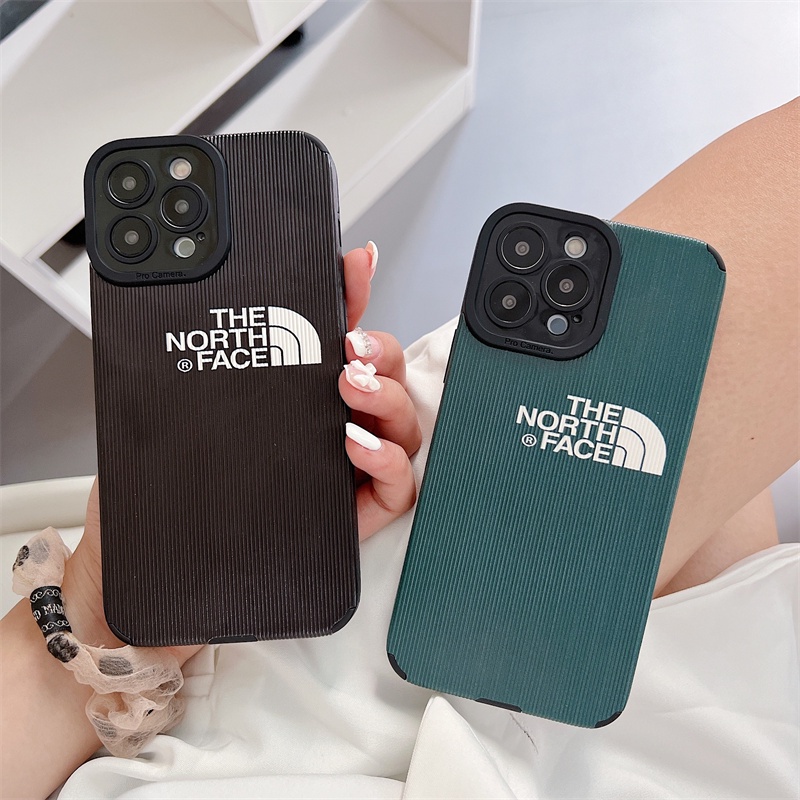 Ốp Điện Thoại Da Mềm Dáng Vuông In Hình The North Face Cho iPhone 14 Pro Max 13 / 12 Pro Max X XR Xs Max 7 / 8 Plus