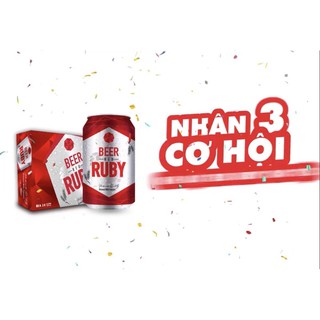 Thùng bia Red Ruby 24 lon x330ml