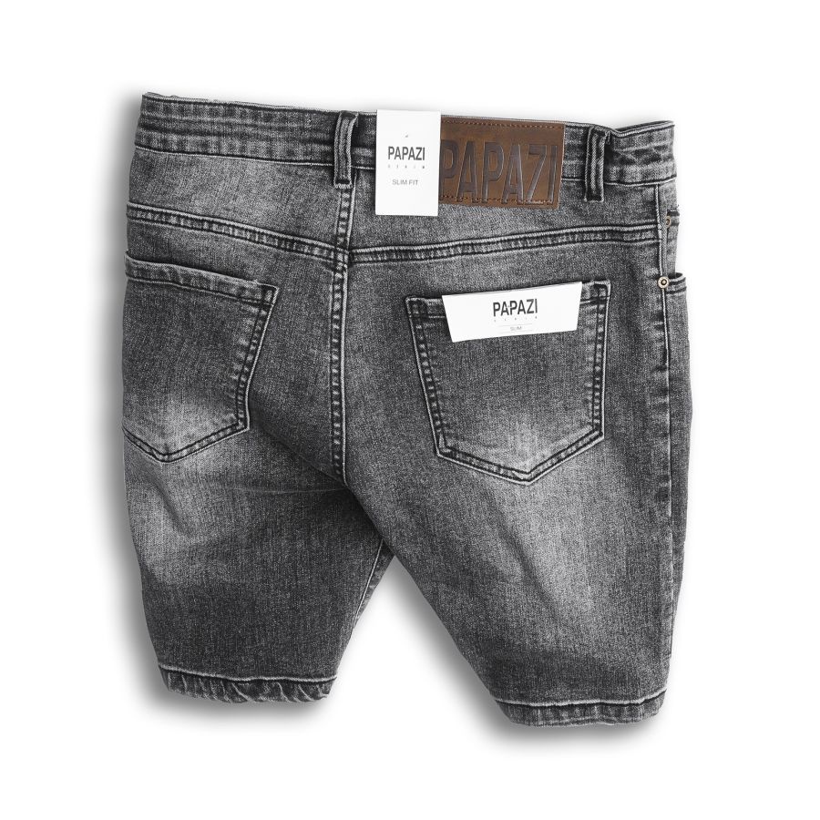 Quần jean nam, quần đùi short màu xám đậm nam cao cấp, chất cotton co giãn mền mịn, phong cách trẻ trung năng động | BigBuy360 - bigbuy360.vn