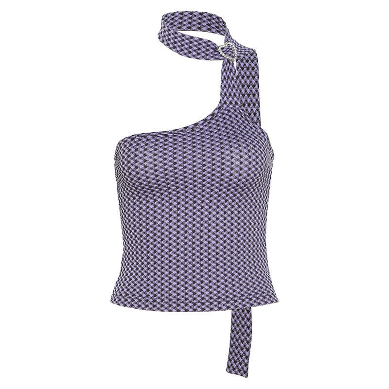 COZOK Áo kiểu hở lưng phong cách retro quyến rũ cho nữ