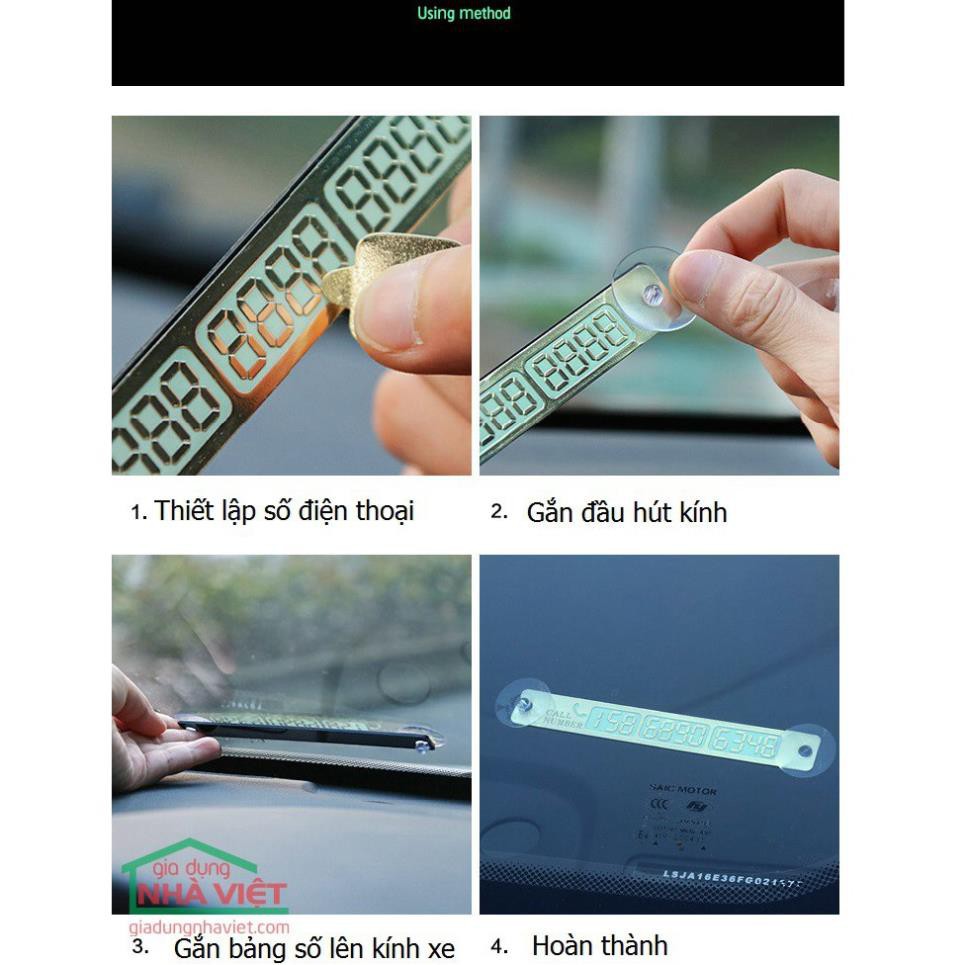 Bảng ghi số điện thoại gắn kính ô tô khi đỗ xe