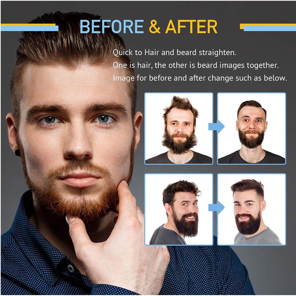 Lược điện chải tóc thẳng/uốn tóc/râu đa dụng cho nam