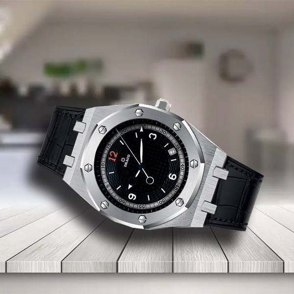 Đồng hồ nam Draco D22-DR05 “Wellerman” đen kết hợp chất liệu dây da bò màu đen - thời trang nam thể thao