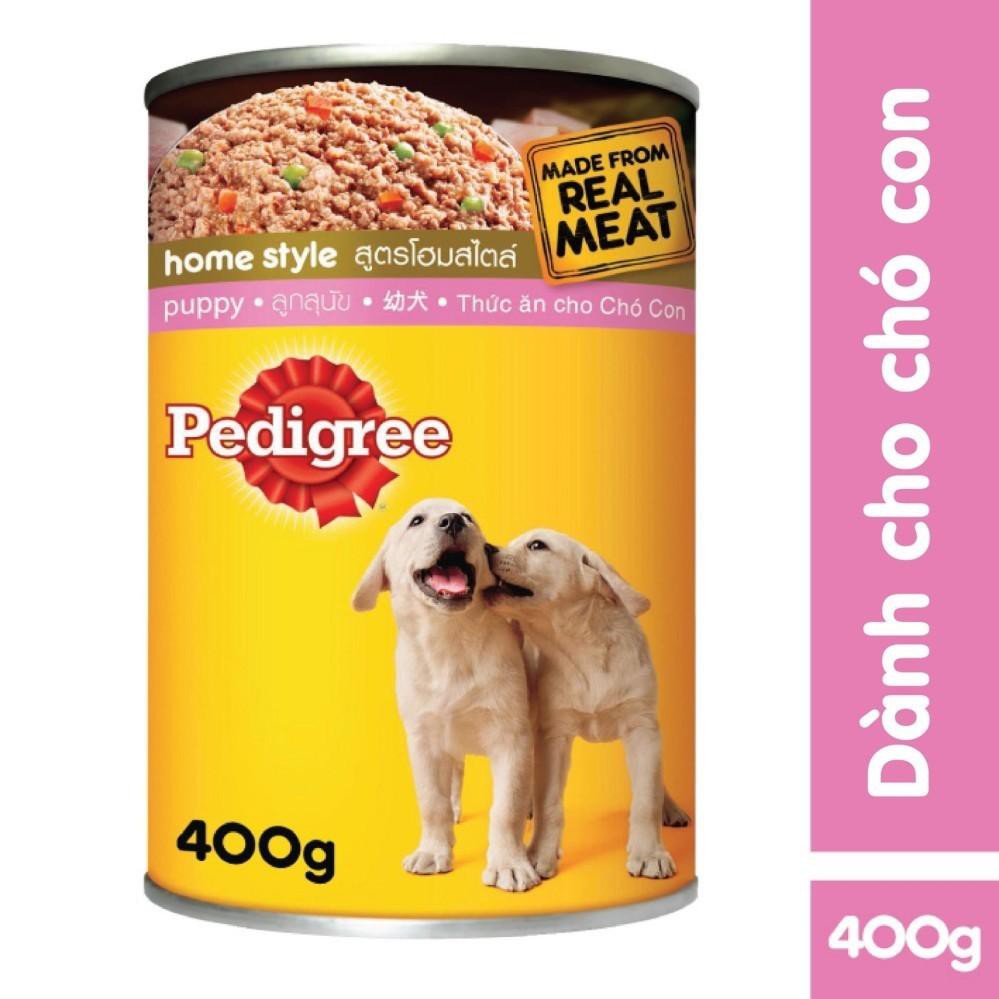 Thức ăn dạng pate cho chó con Pedigree vị bò lon 400g