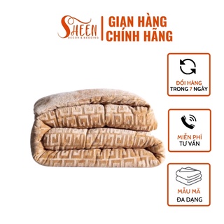 Chăn Lông Cừu Chữ Vạn Đại Hàn 3,2kg Sheen bedding 3 lớp Siêu Ấm Nhập Khẩu(kt 2mx2m2)