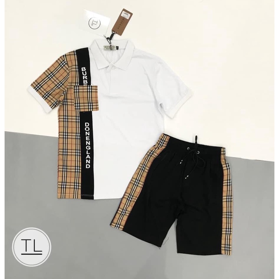 Áo thun nam polo có cổ tay ngắn giá rẻ thuê kiểu BBR vải cotton co dãn