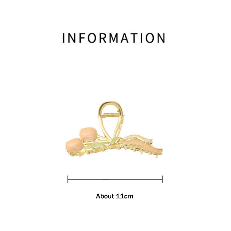 Kẹp Tóc Kim Loại Hình Hoa Tulip