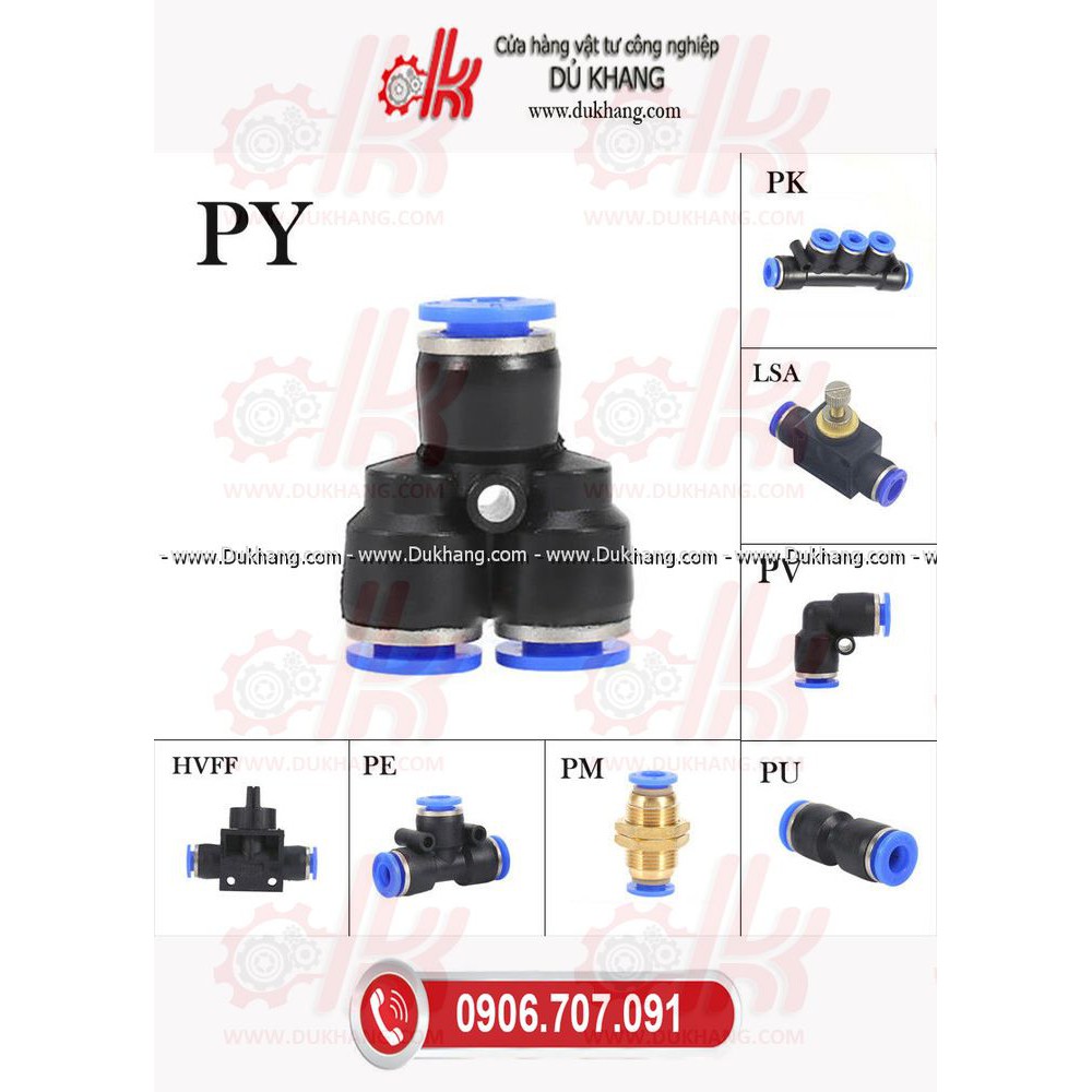 Nối ba đầu ống khí nén chữ Y