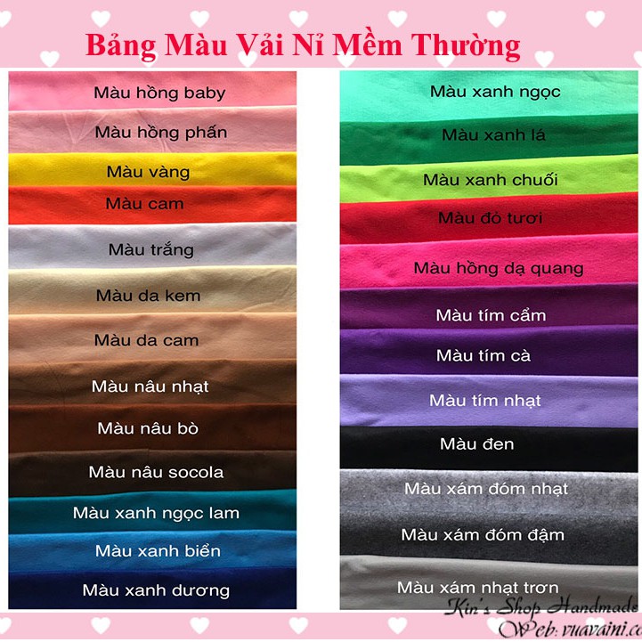 [Kích thước vải 90cm x 90cm MUA 10 TẶNG 1🤪] Vải nỉ mềm thường dùng làm đồ chơi, rau củ quả, con thú cho bé